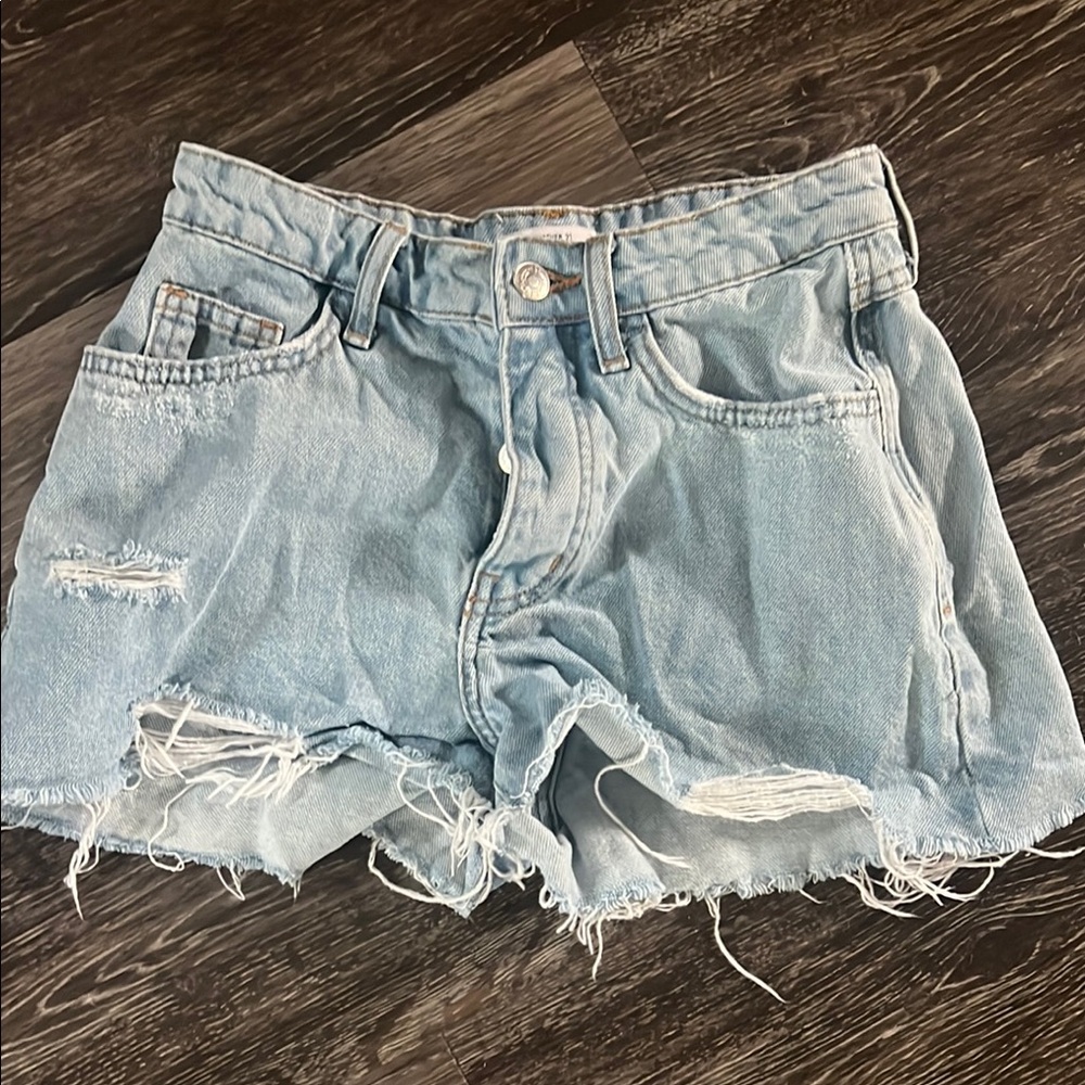 Forever 21 distressed  Light Blue Denim Shorts